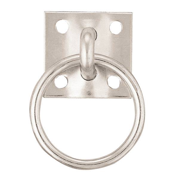 #52 Tie Ring Plate Zinc Plated, 1-3/4" x 1-7/8"