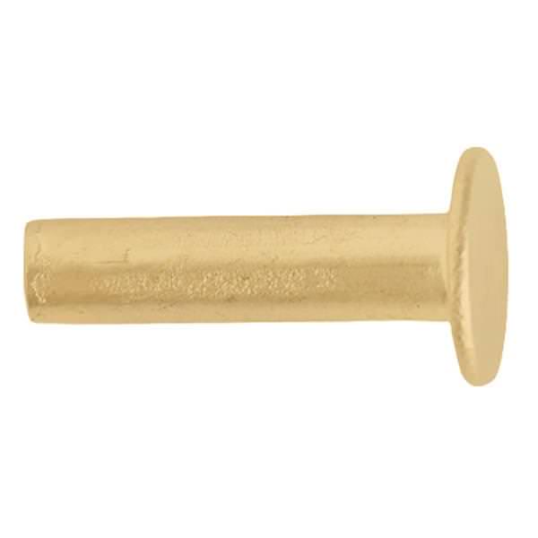 100-Pack of #104 Tubular Rivets, Brass Plated