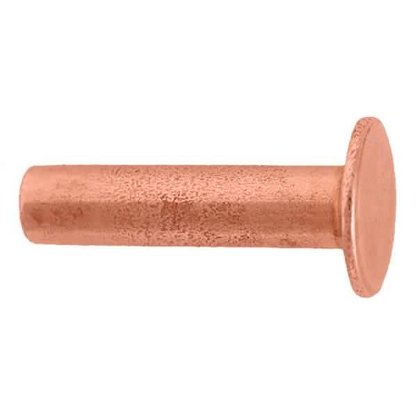 100 Pack of #104 Tubular Rivets, Copper