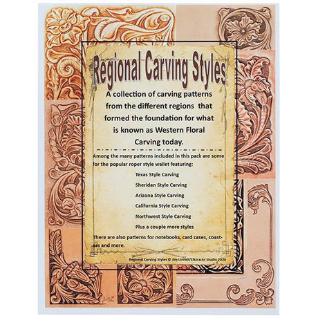 Regional Styles Leather Carving Pattern by Jim Linnell