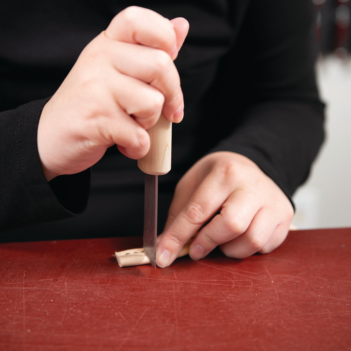 Flat Leather Skiving Knife