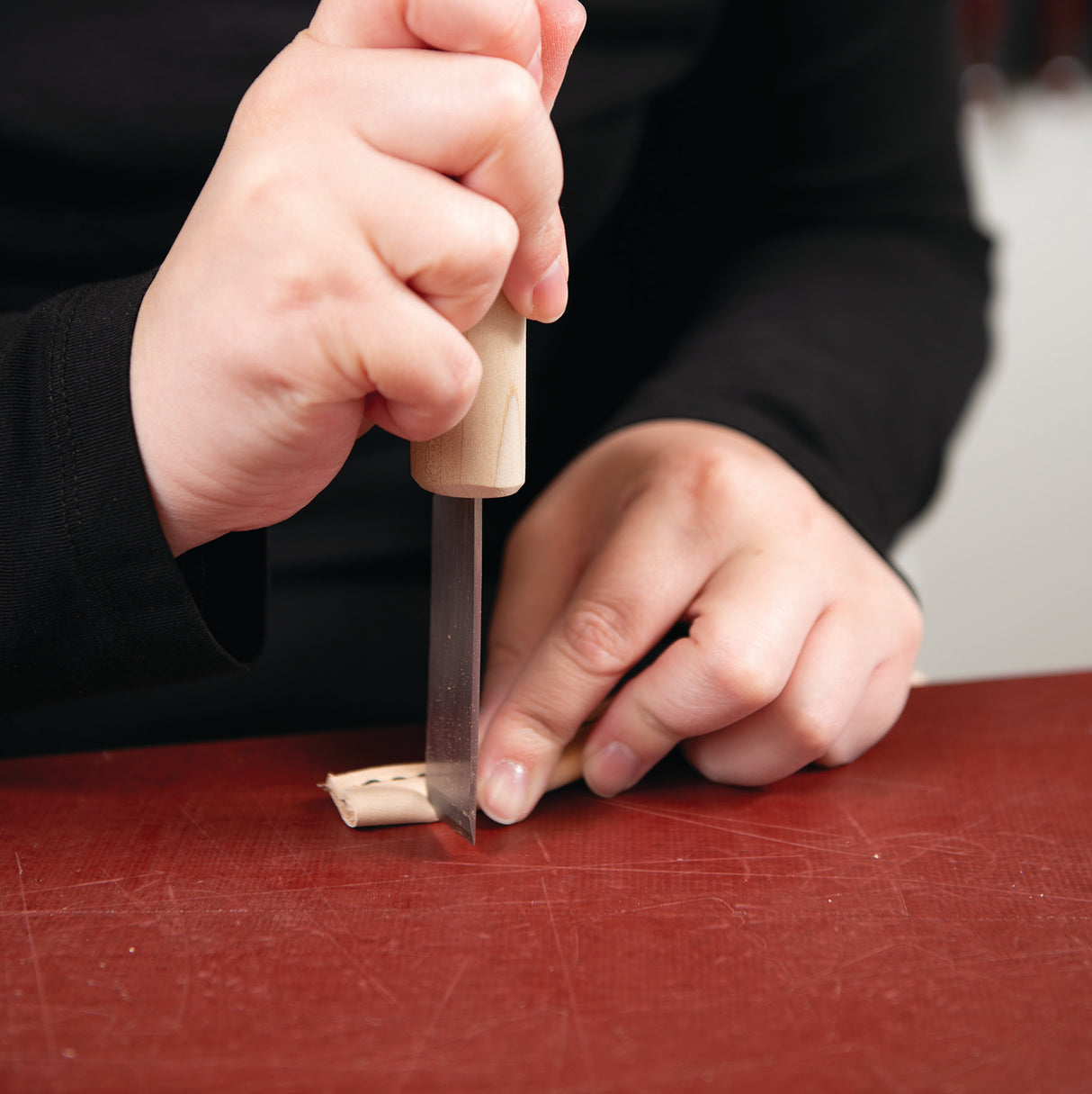 Flat Leather Skiving Knife