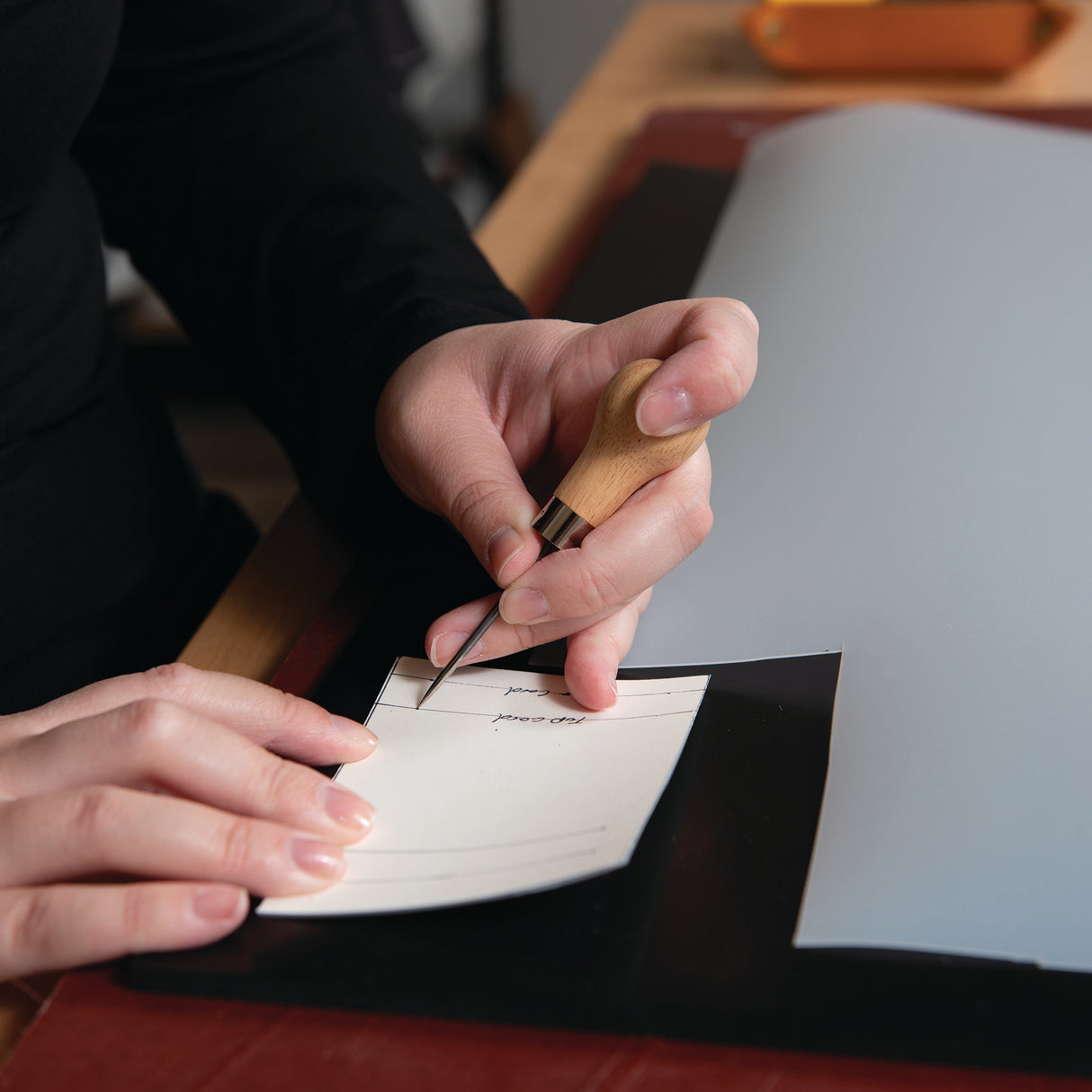 Scratch Awl Tool with Wooden Handle