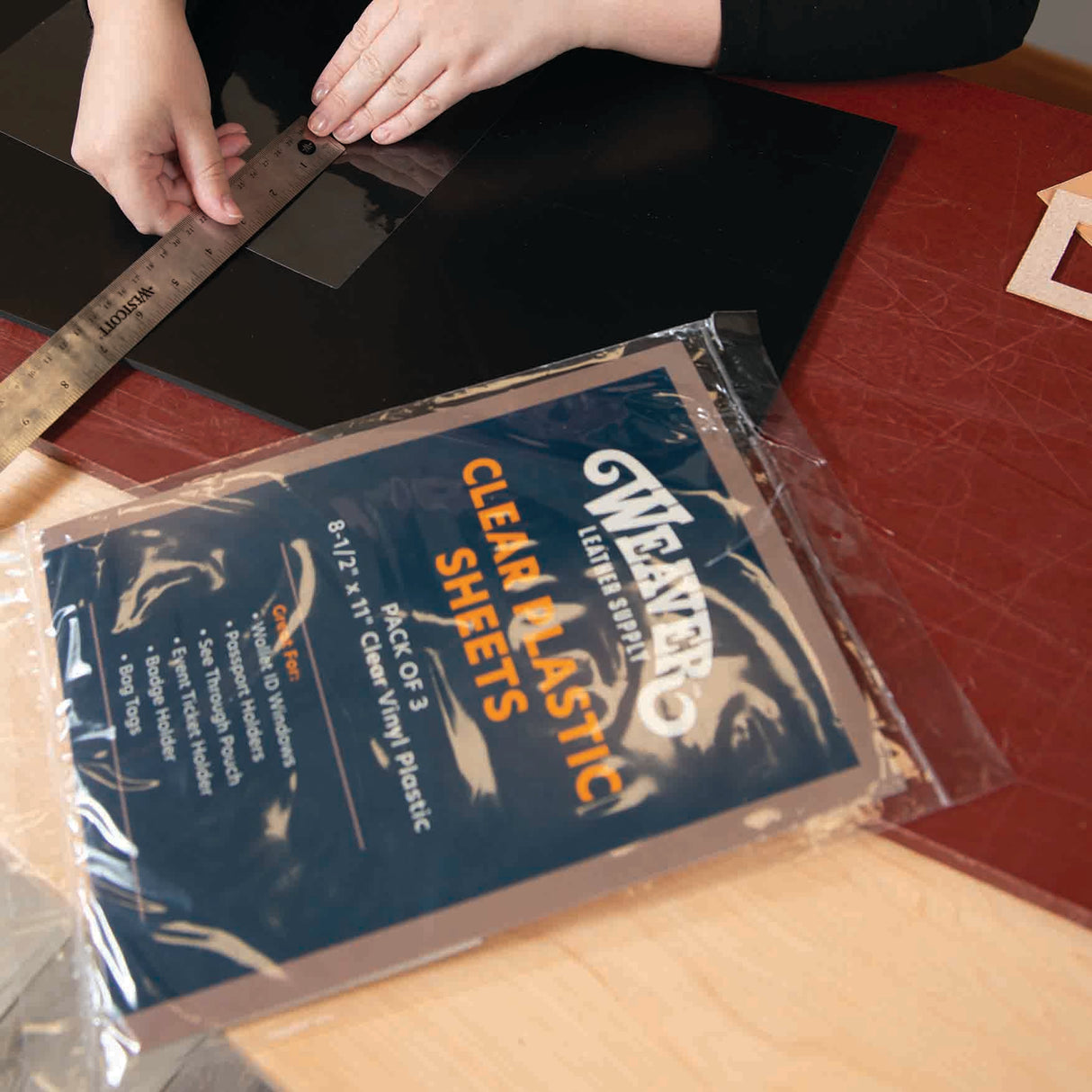 Clear Plastic Sheet, 8-1/2" x 11", 3-Pack