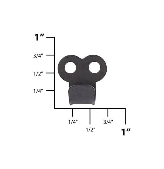 Ohio Travel Bag Fasteners 1/4" Black, Boot Hook, Steel, #A-309-BLK A-309-BLK