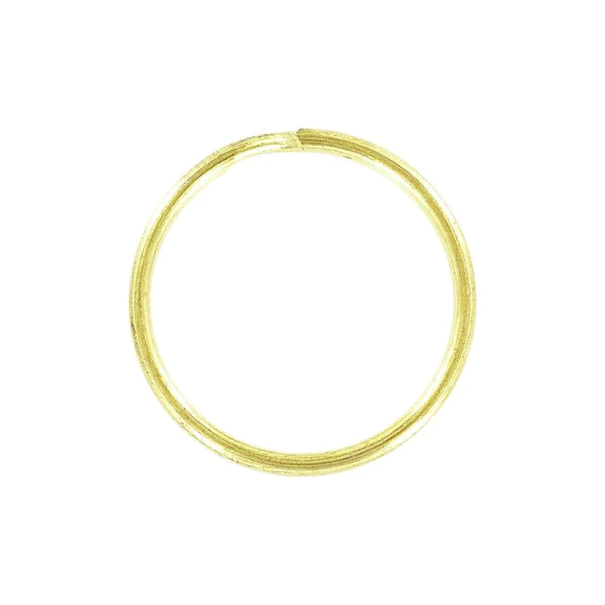 1 1/8" Brass, Split Key Ring, Steel