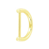 1 1/2" Shiny Gold, D-Ring Handle Loop, Zinc Alloy, #P-3166-GOLD