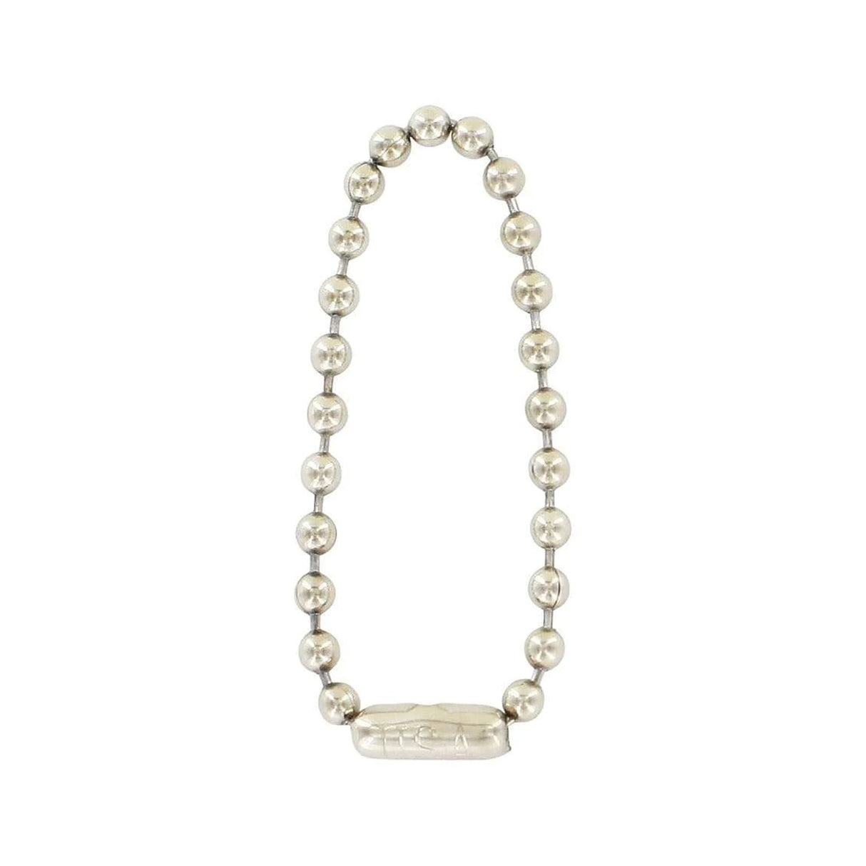 4 1/2" Nickel, Beaded Key Chain, Steel