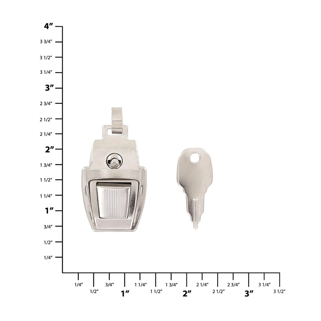 1 1/16" Chrome, Tuck Lock , Steel