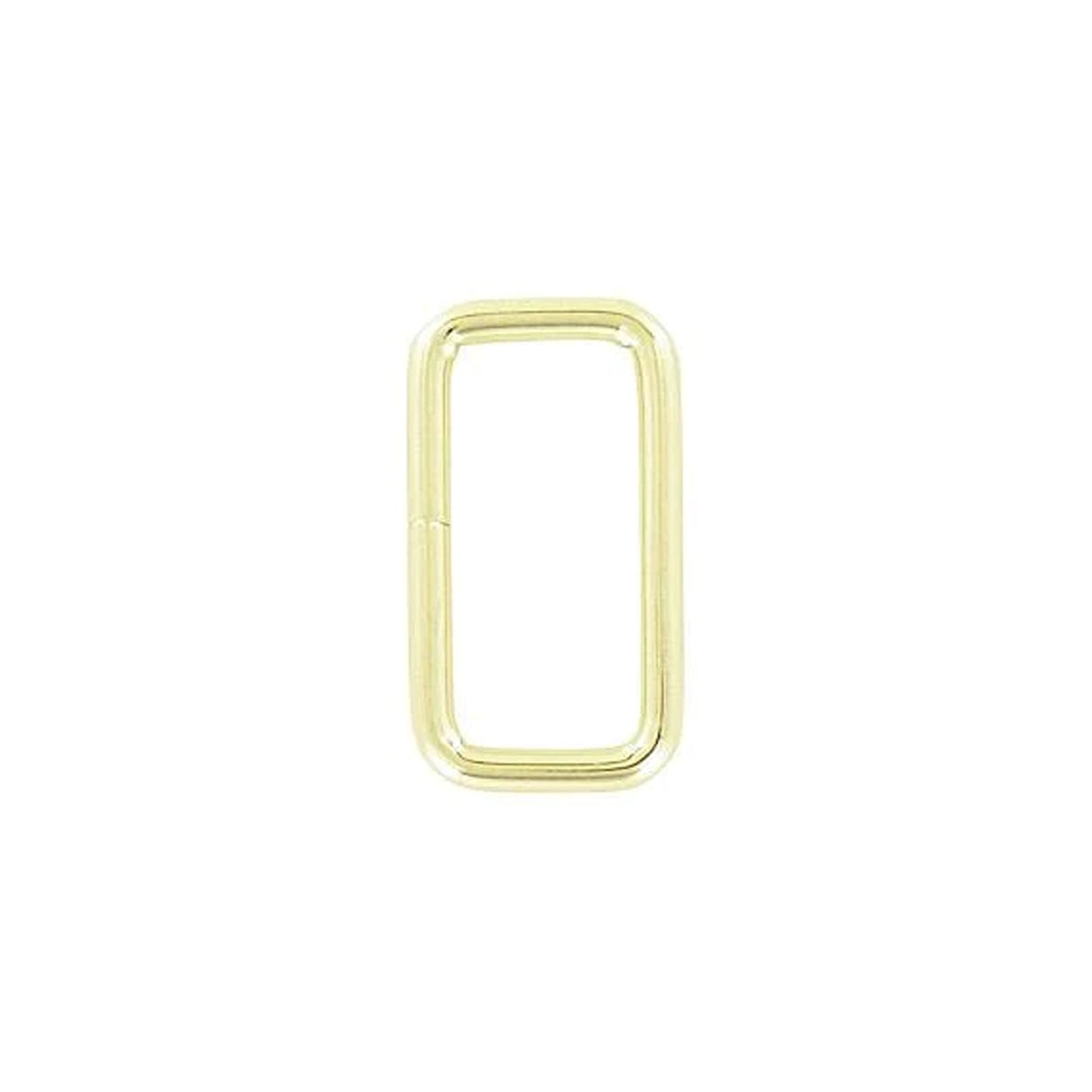 1 1/4" Shiny Brass Plate, Split Rectangular Ring, Steel