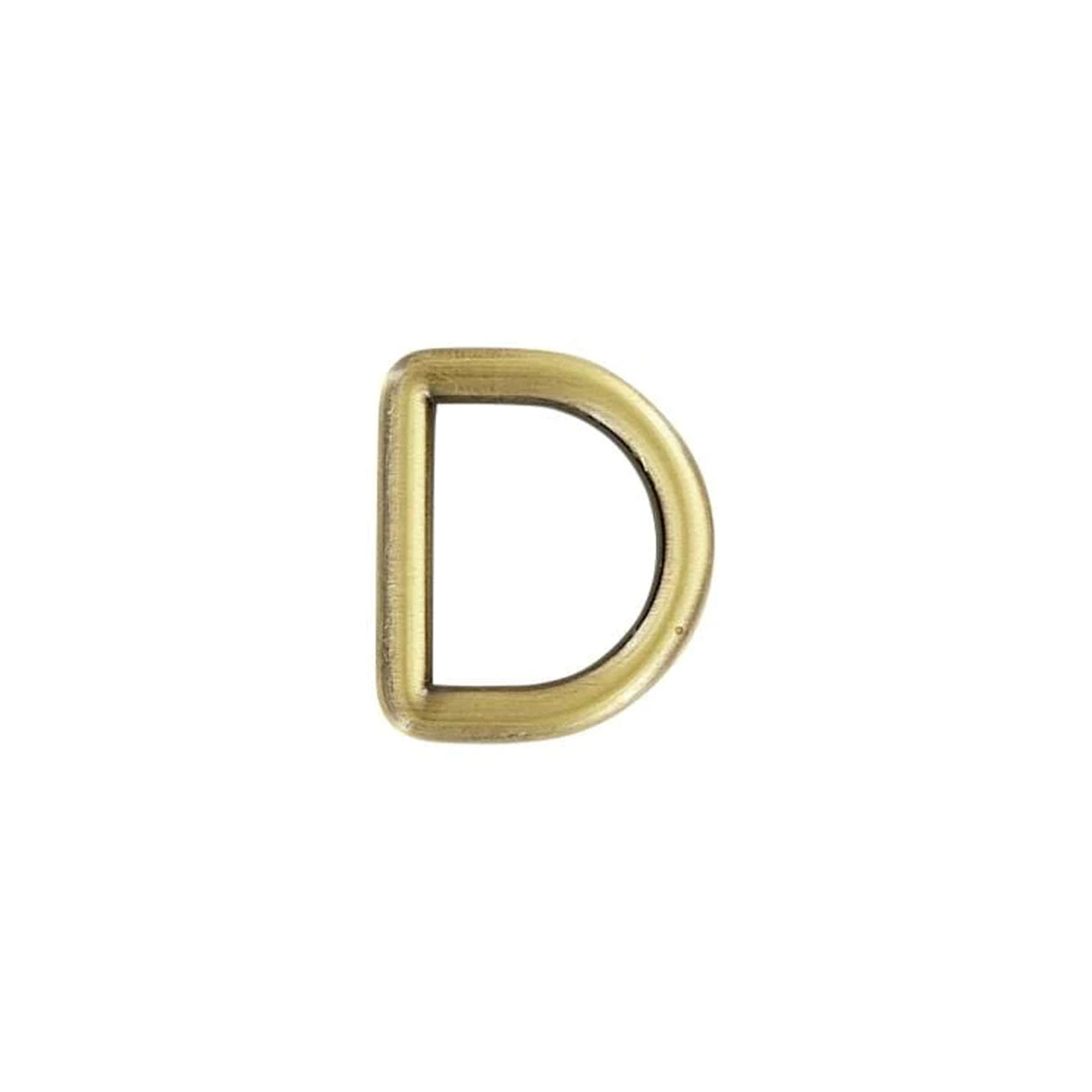 3/4" Antique Brass, 3mm Gauge Cast D-Ring, Zinc Alloy