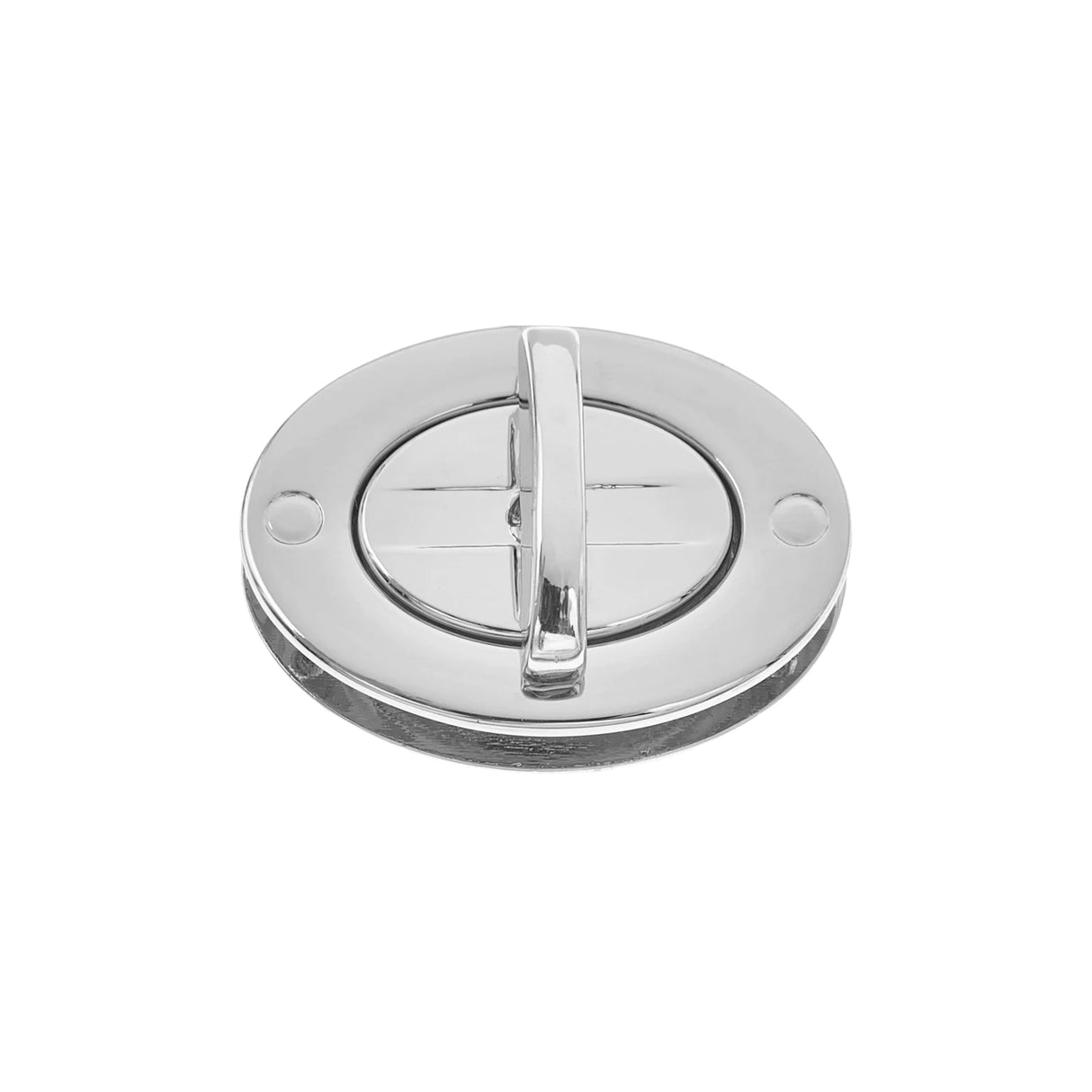1 3/4" Shiny Nickel, Turn Lock, Zinc Alloy