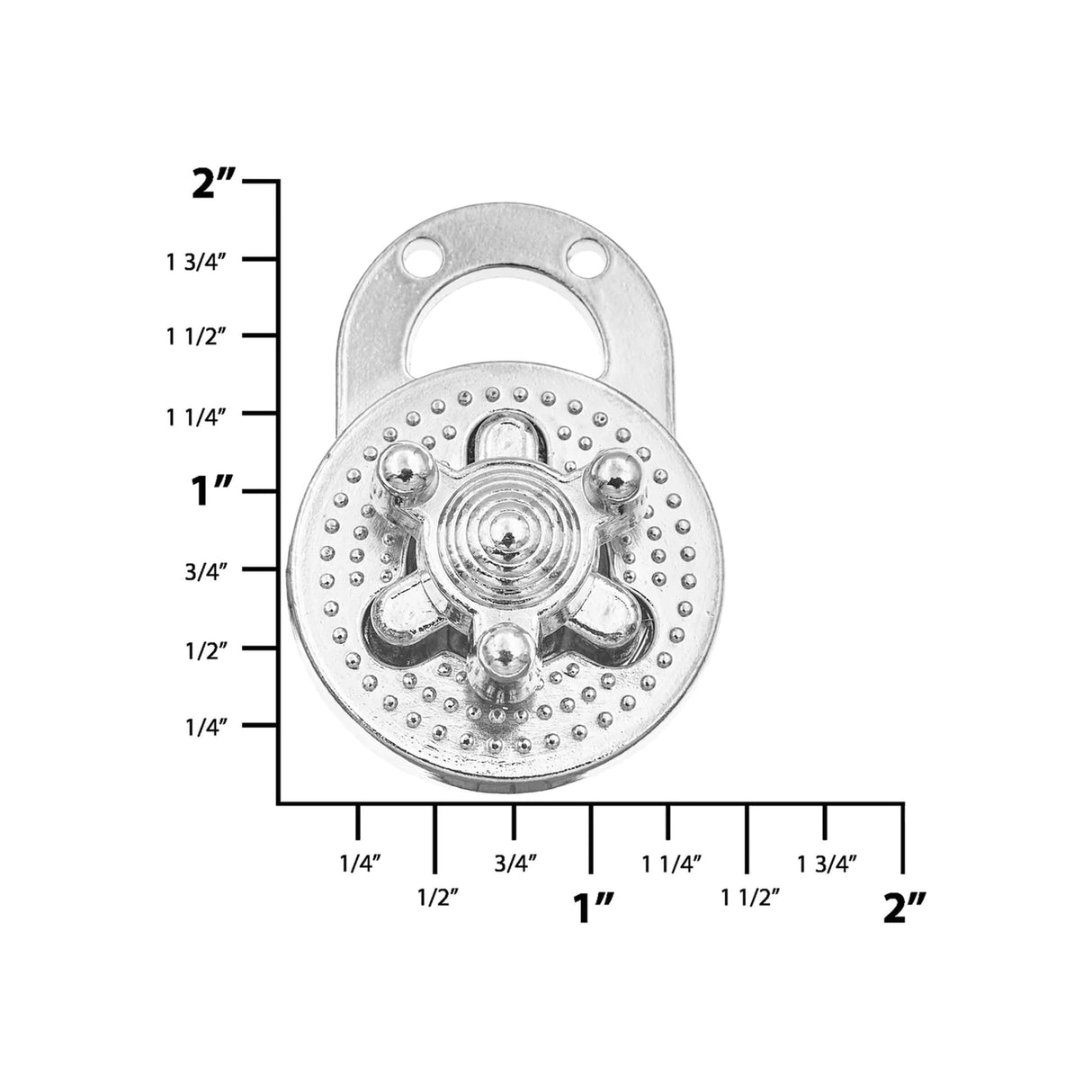 1 3/8" Nickel, Turn Lock , Zinc Alloy