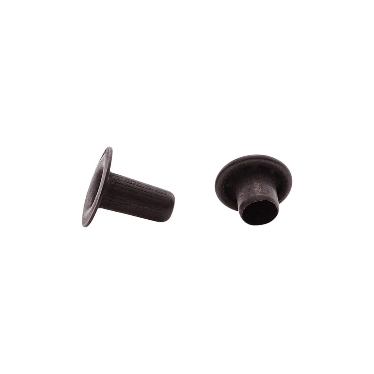 7mm Black, Single Cap Jiffy Rivet, Solid Brass-100ct
