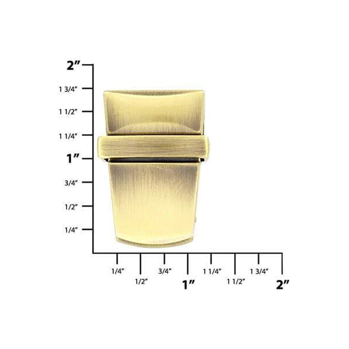 1" Antique Brass, Tuck Catch, Zinc Alloy