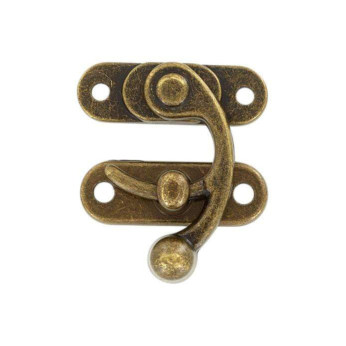 1 3/16" Antique Brass, Swing Lock Clasp, Zinc Alloy