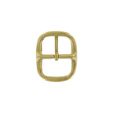 1 1/2" Brass, Center Bar Buckle, Solid Brass, #C-1346-SB