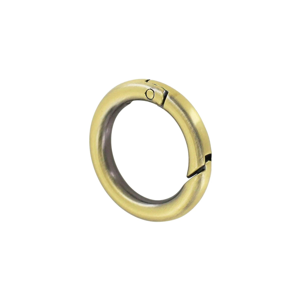1" Antique Brass, Spring Gate Round Ring, Zinc Alloy
