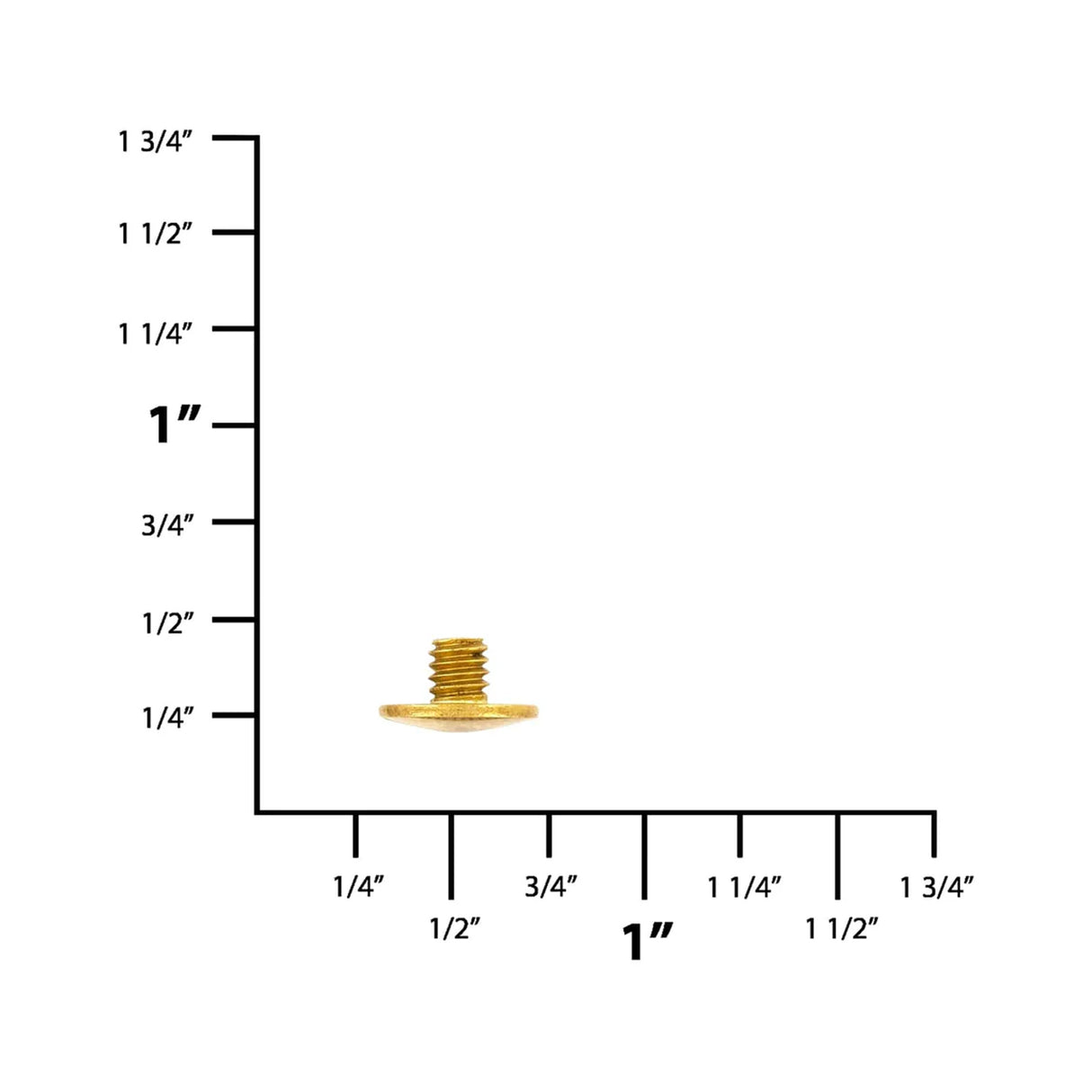 3/16" Brass, Screw Only, Solid Brass PK10