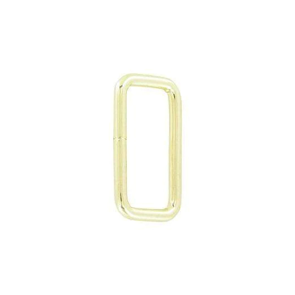 1 1/4" Shiny Brass Plate, Split Rectangular Ring, Steel