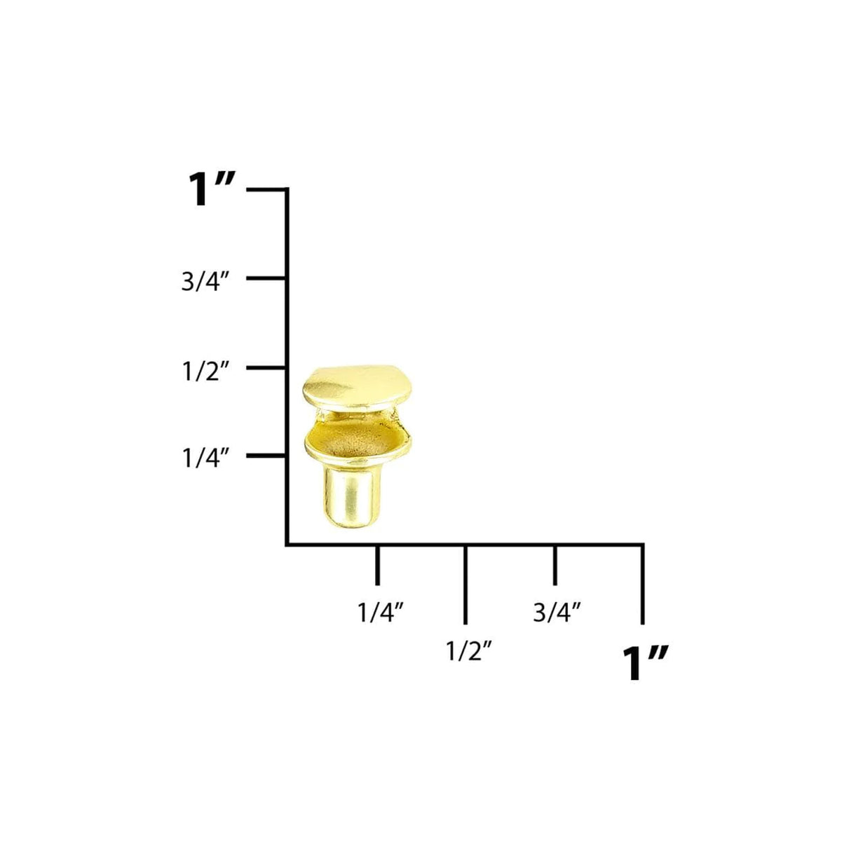 1/4" Brass, Boot Lace Eyelet Hook, Steel