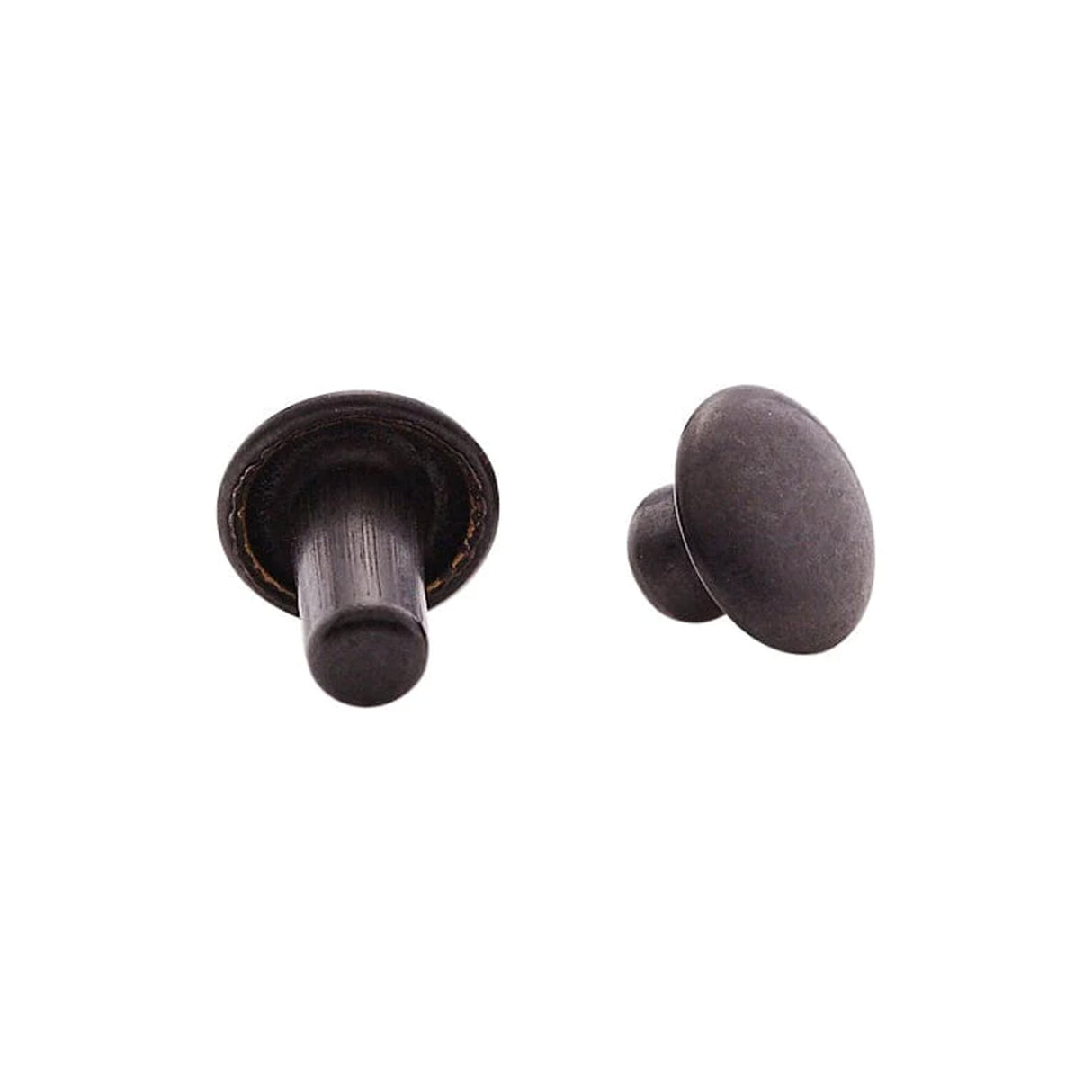 7mm Black, Double Cap Jiffy Rivets, Solid Brass-100ct