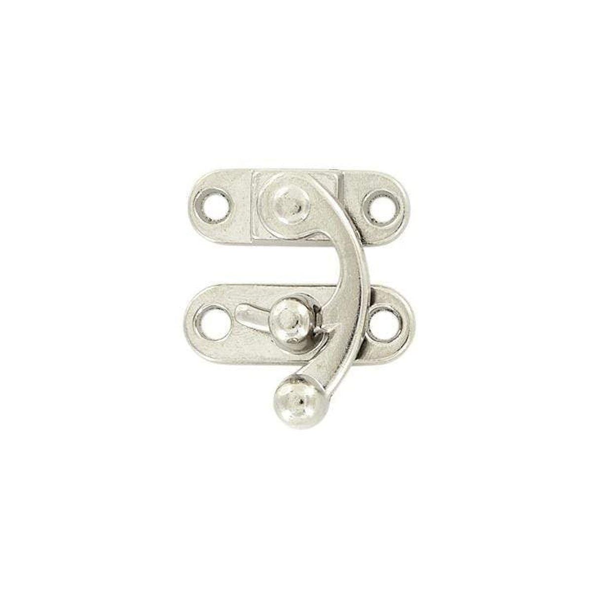 1 1/4" Nickel, Swing Lock Clasp, Zinc Alloy