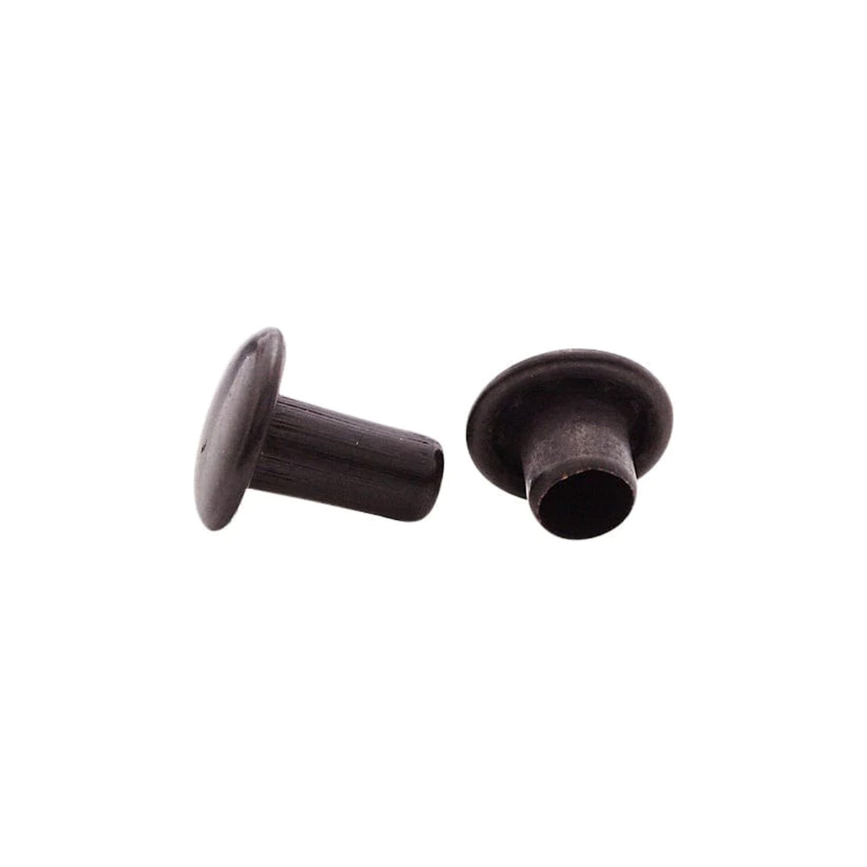 7mm Black, Double Cap Jiffy Rivets, Solid Brass-100ct