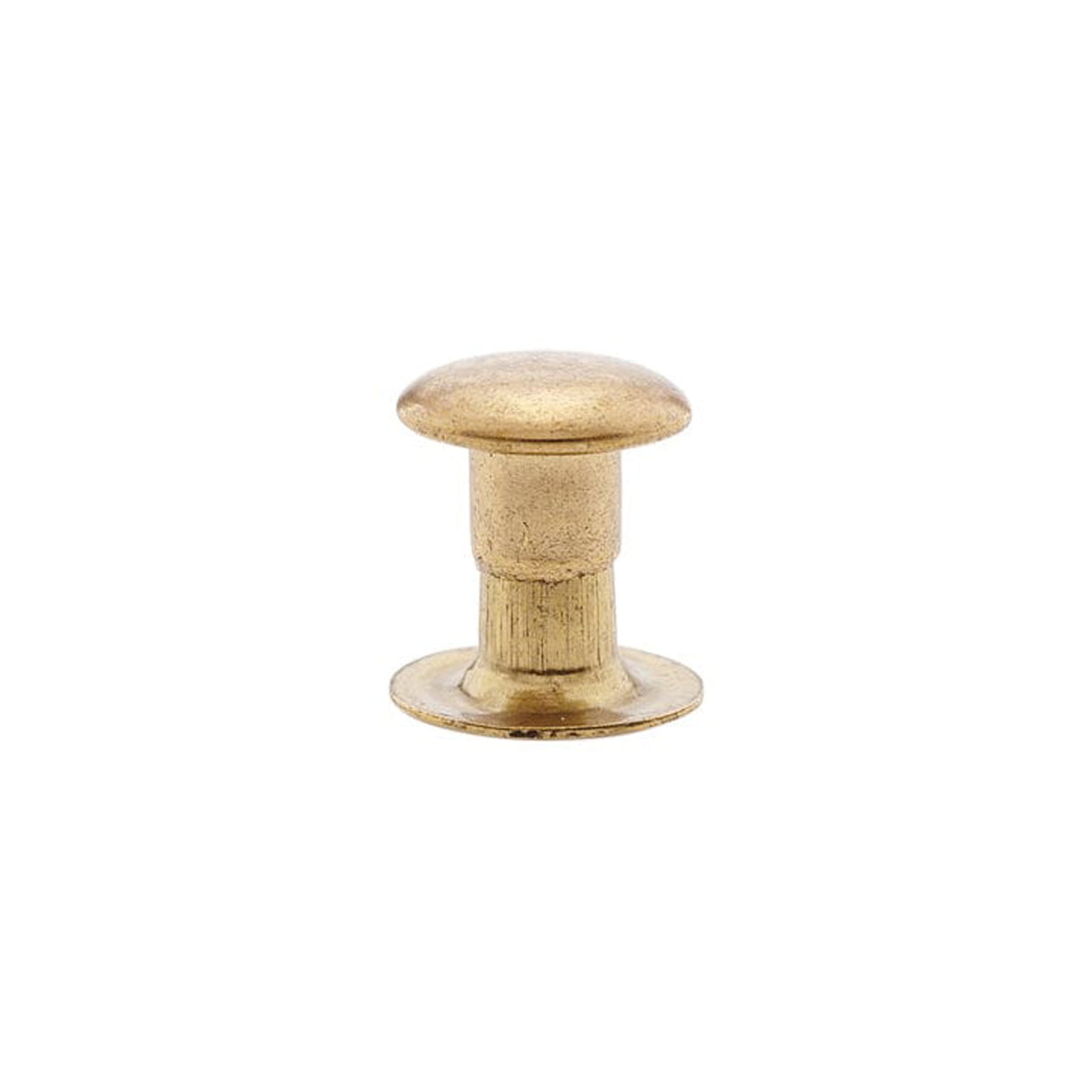 7mm Brass, Single Cap Jiffy Rivets, Solid Brass-100ct