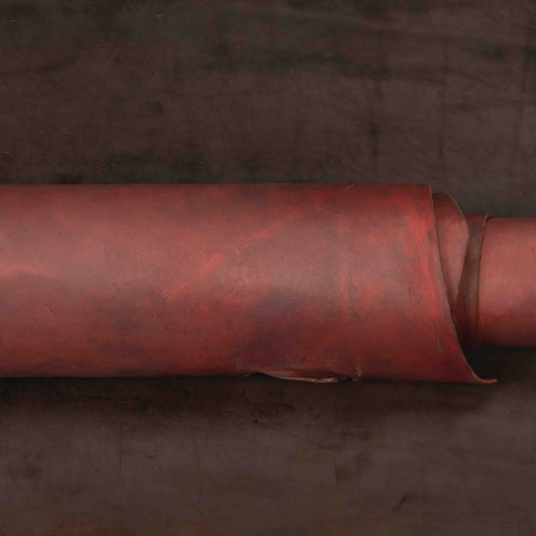 Sample, CHAHINLEATHER® Burgundy Alum Tanned Leather, Sides
