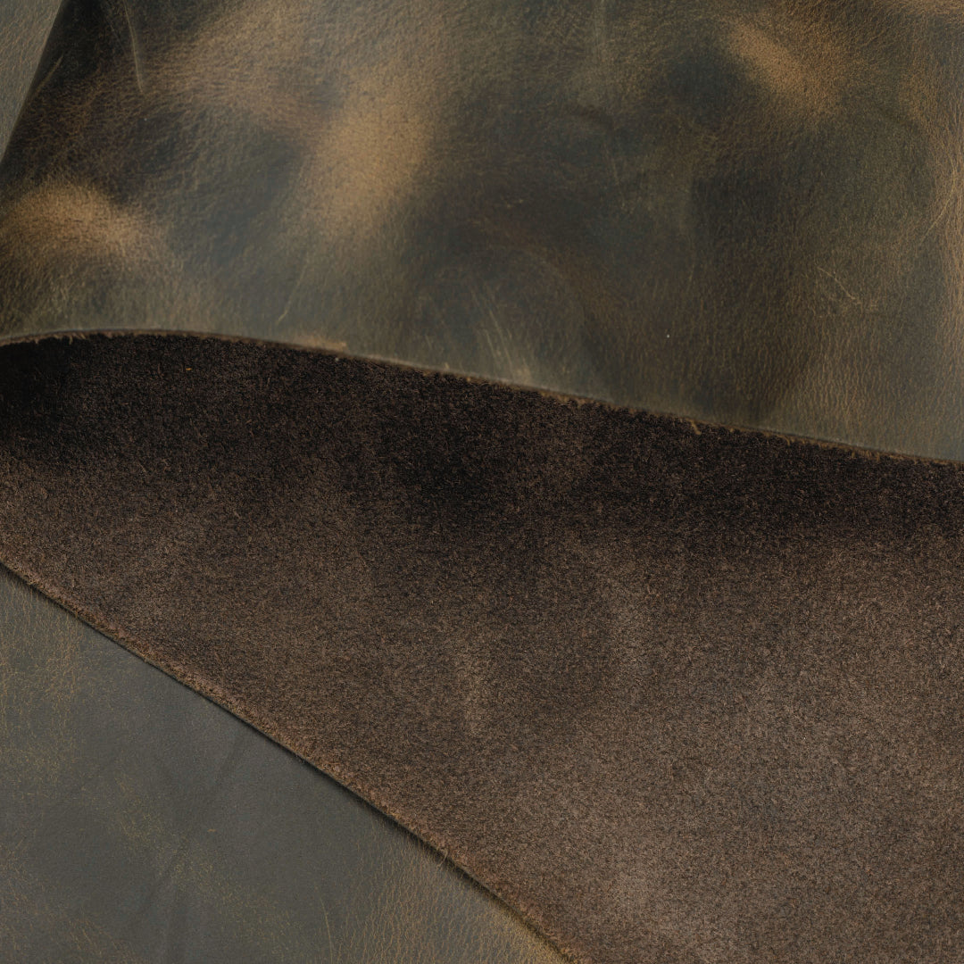 Sample, Santa Rosa Oily Pull-Up Leather, 3-4 oz.