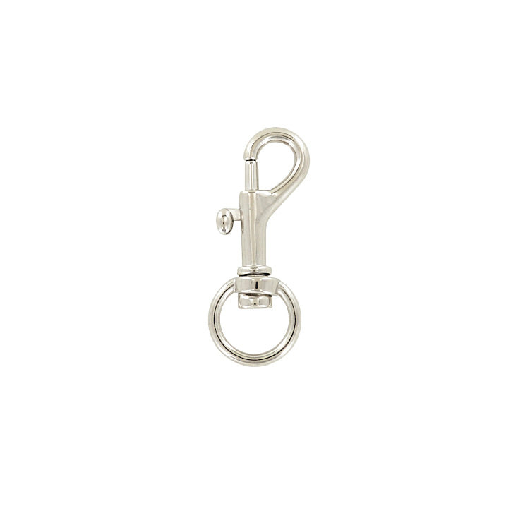1/2" Nickel, Bolt Swivel Snap Hook, Zinc Alloy
