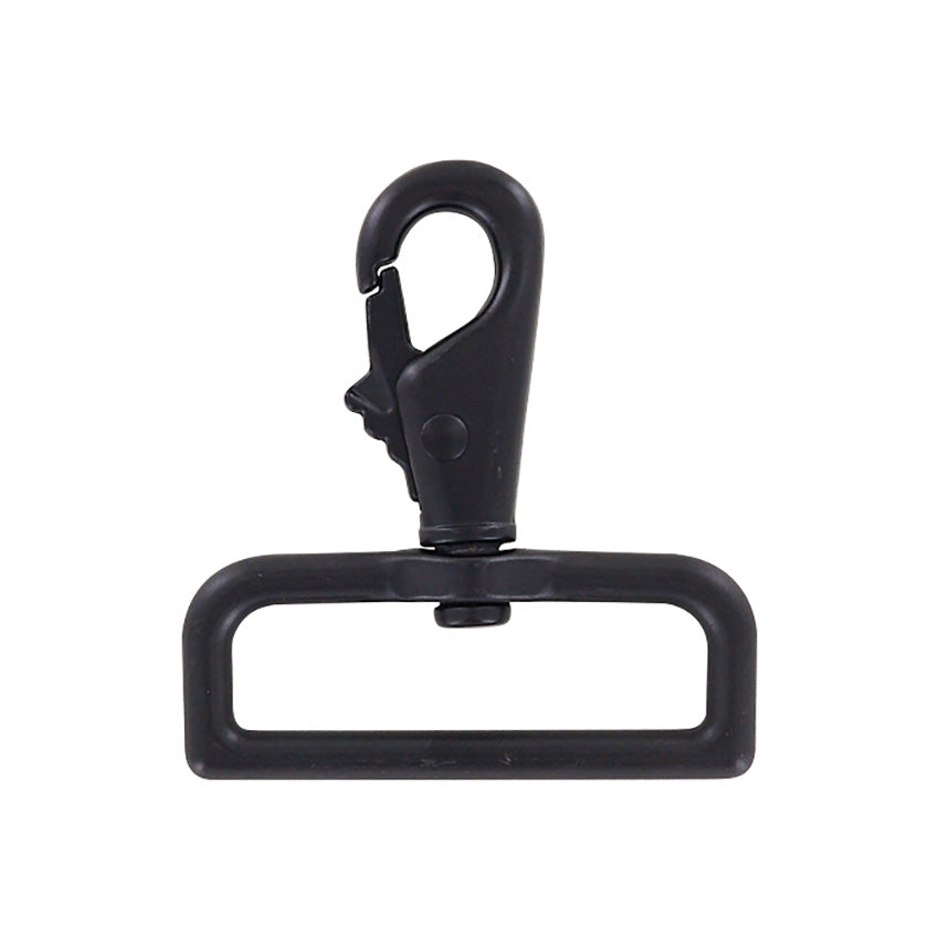 2" Matte Black, Lever Swivel Snap Hook, Zinc Alloy-PK4