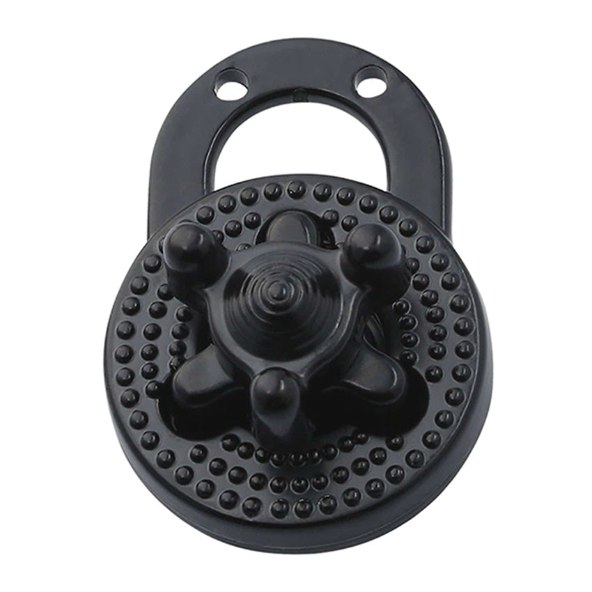1 1/8" Black, Turn Lock, Zinc Alloy