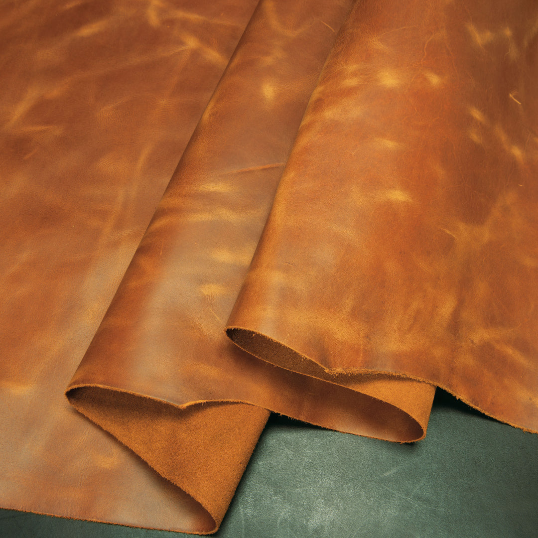 Sample, Redrock Waxy Pull-Up Leather, 3-4 oz.