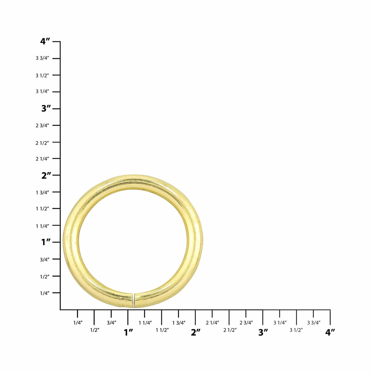 Ohio Travel Bag 1 1/2" Brass, Split O ring, Solid Brass, #P-3247-1-1-2 P-3247-1-1-2