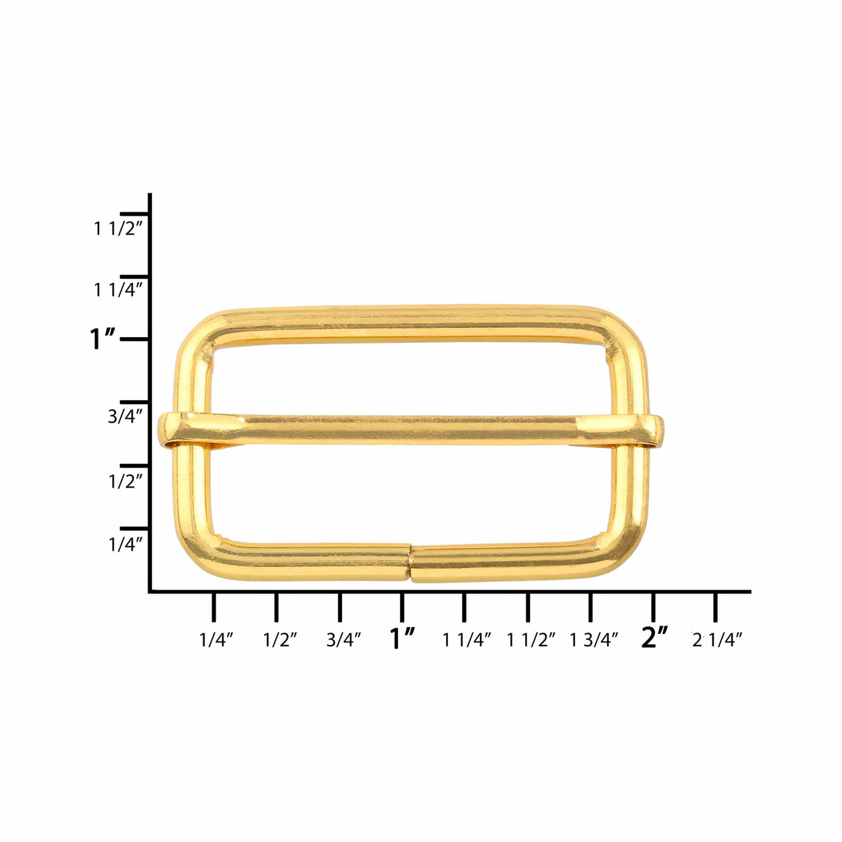 Ohio Travel Bag 1 1/2" Gold, Split Strap Slide, Steel, #C-1662-GOLD C-1662-GOLD