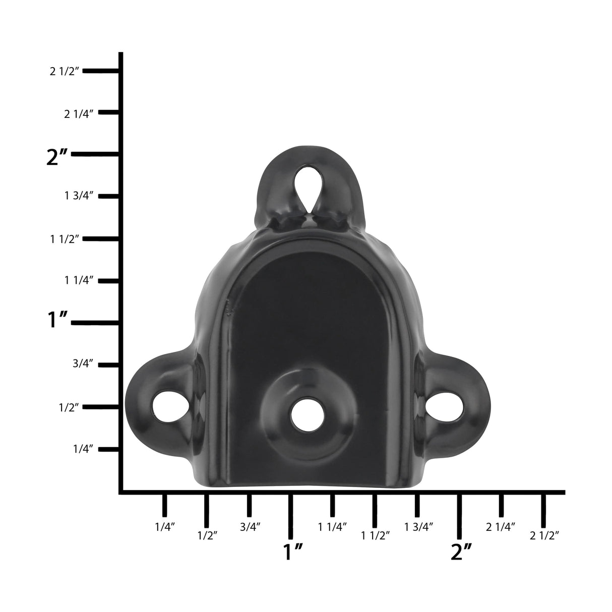 Ohio Travel Bag 1 1/4" Black, Rigid Spade Trunk Handle End Cap, Steel, #G-13-BLK G-13-BLK