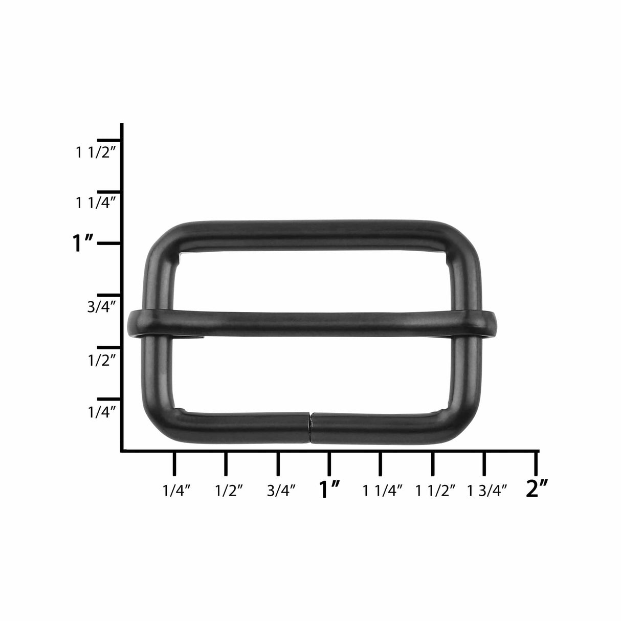 Ohio Travel Bag 1 1/4" Black, Strap Slide, Steel, #C-1661-BLK C-1661-BLK