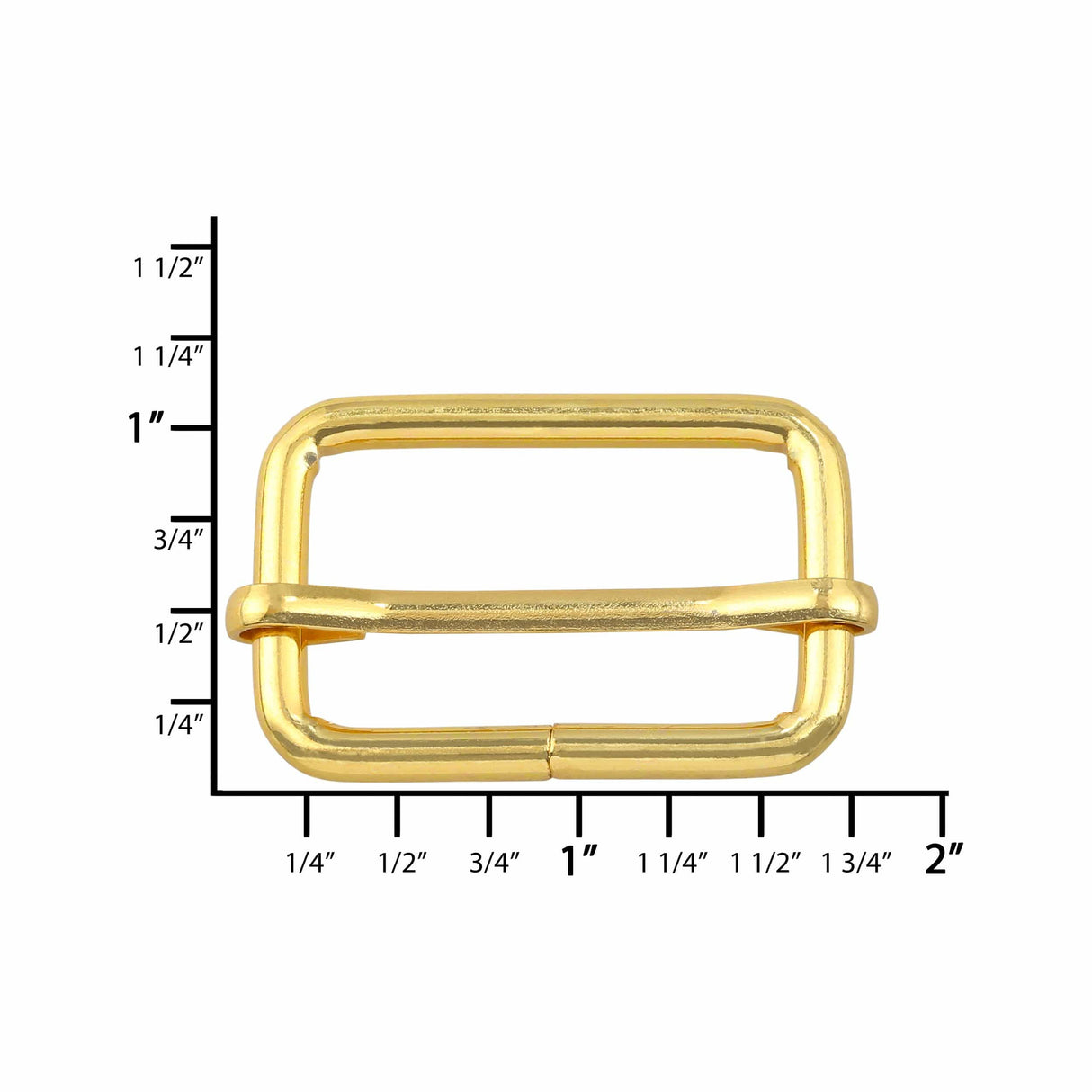 Ohio Travel Bag 1 1/4" Gold, Strap Slide, Steel, #C-1661-GOLD C-1661-GOLD