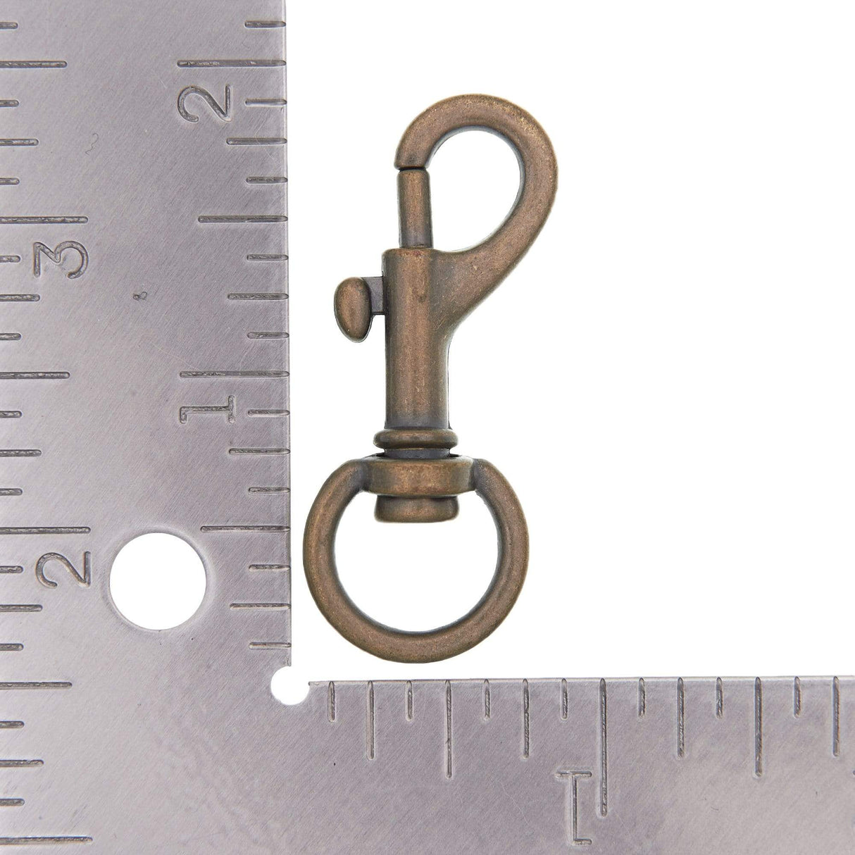 Ohio Travel Bag 1/2" Antique Brass, Bolt Swivel Snap Hook, Zinc Alloy, #P-1801-ANTB P-1801-ANTB