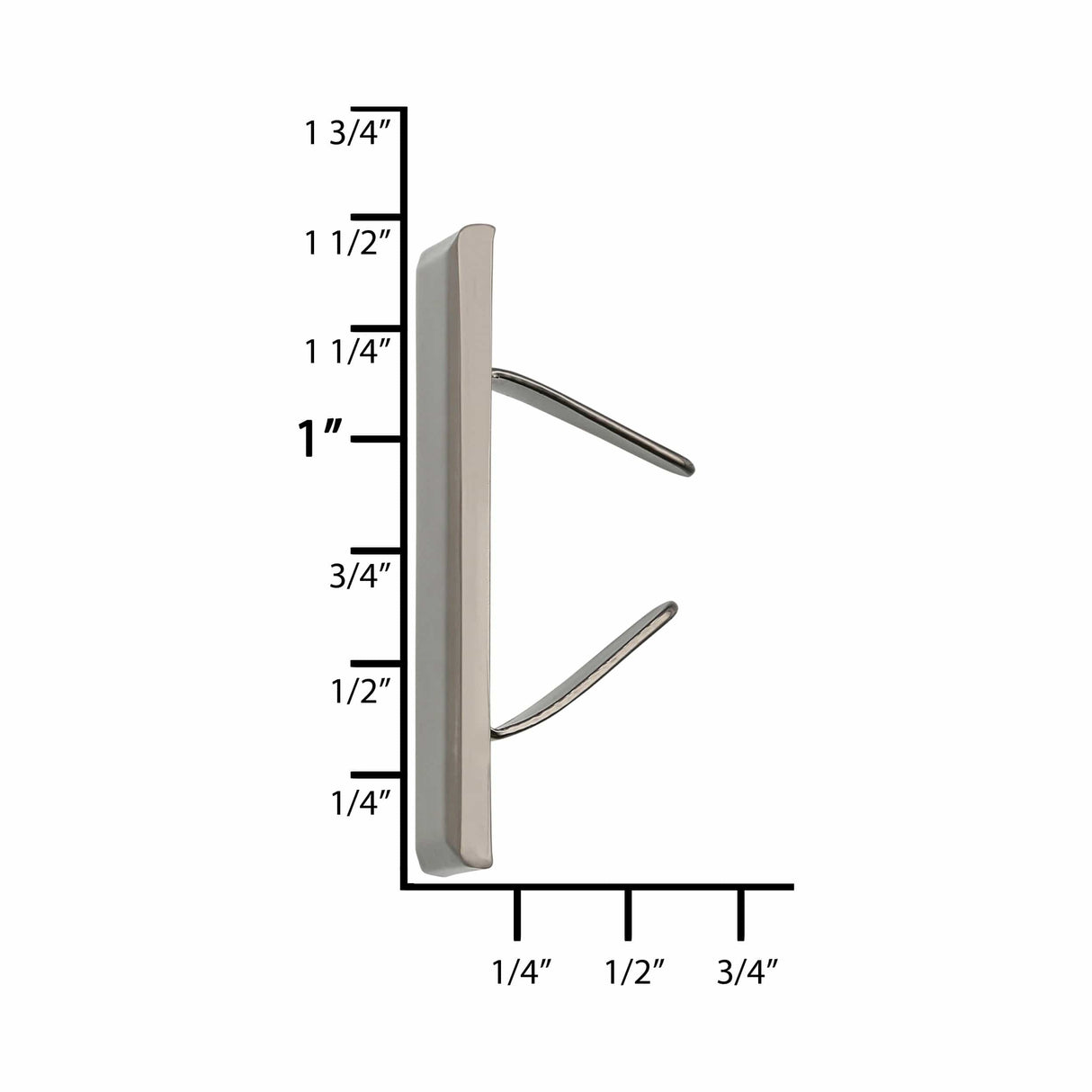 Ohio Travel Bag 1/2" Gunmetal, Logo Plate with Prongs, Zinc Alloy, #P-3251-GUNM P-3251-GUNM