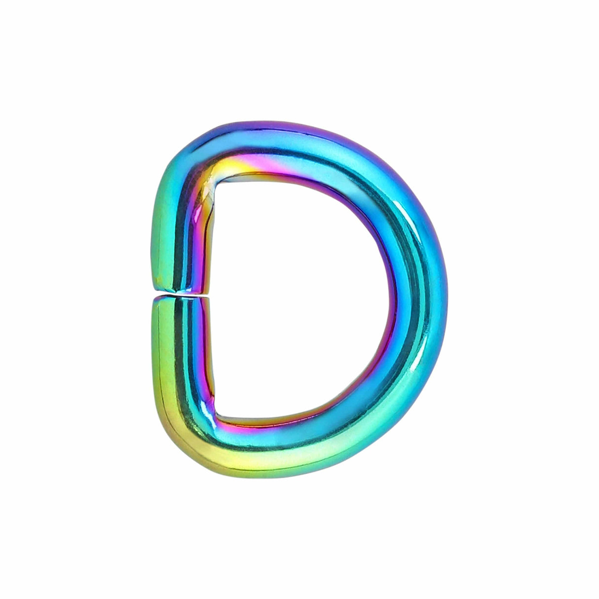 Ohio Travel Bag 1/2" Iridescent Rainbow, Split D-Ring, Zinc Alloy, #D-423-1-2-IR D-423-1-2-IR