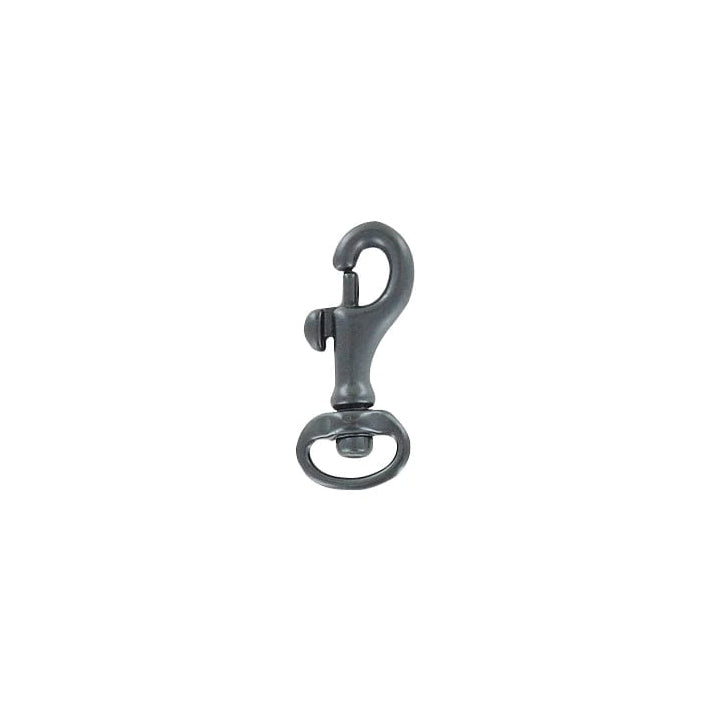 1/2" Matte Black, Bolt Swivel Snap Hook, Solid Brass