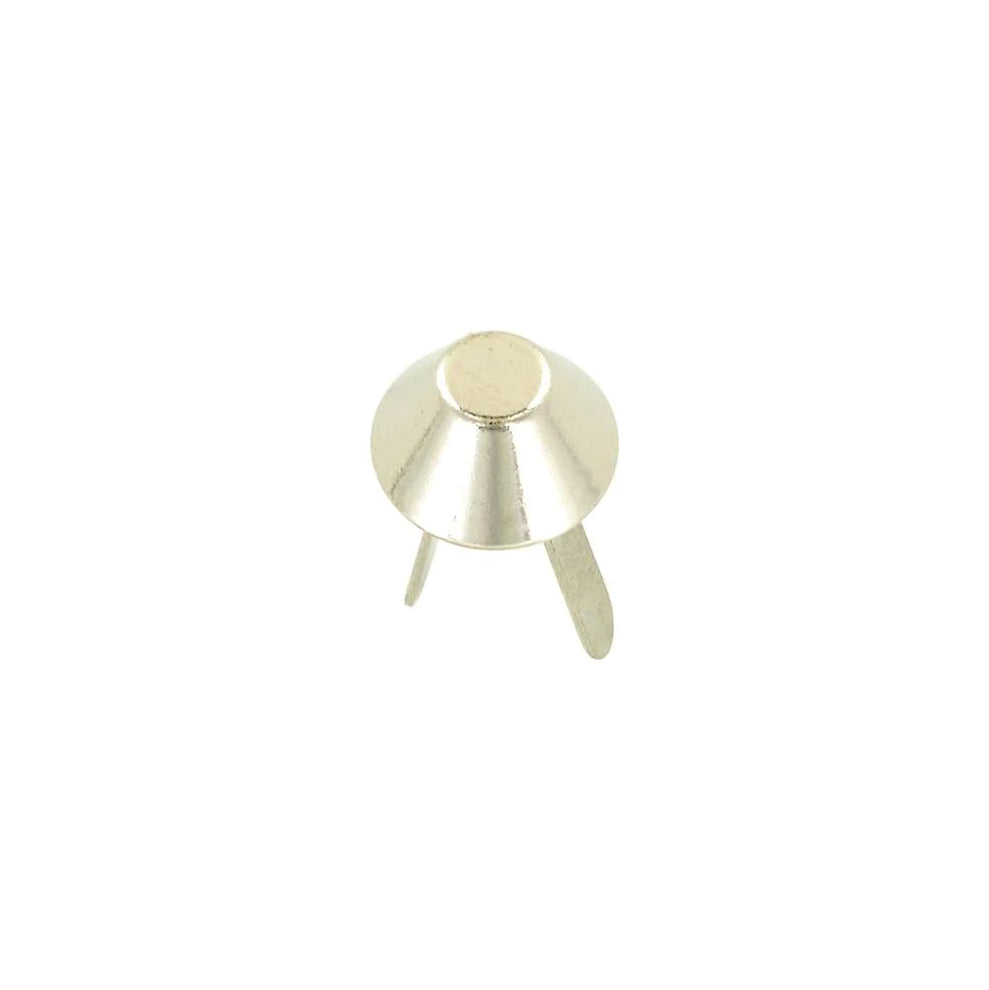 1/2" Nickel, Cone Handbag Bottom Feet, Zinc Alloy-PK10