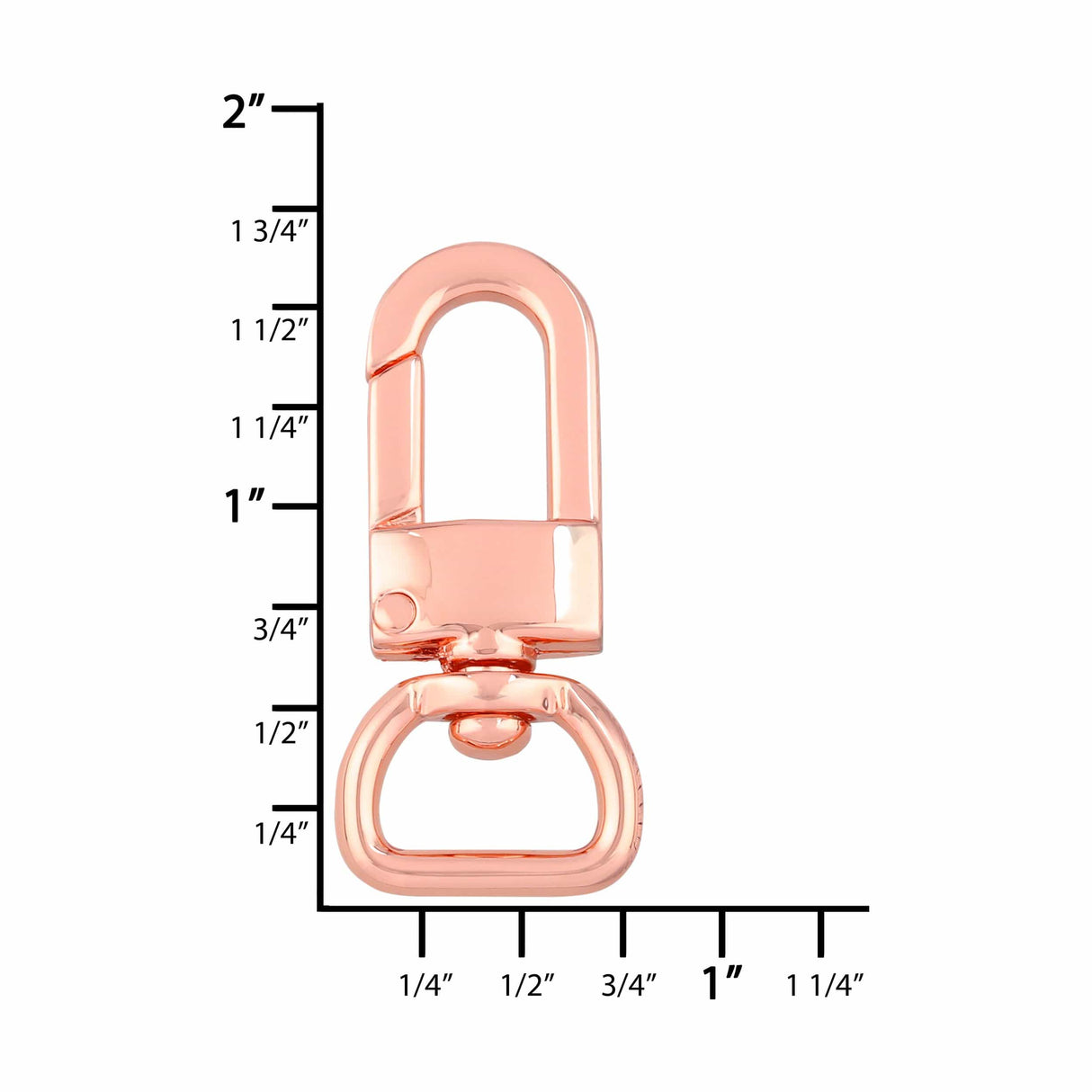 Ohio Travel Bag 1/2" Shiny Copper, Lever Swivel Snap Hook, Zinc Alloy, #P-2765-CPR P-2765-CPR