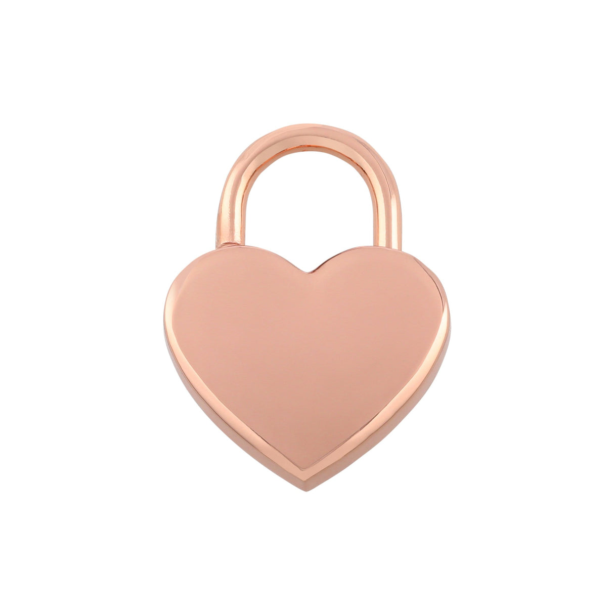 Ohio Travel Bag 1-3/16" Shiny Rose Gold, Heart Padlock With 2 Keys, Zinc Alloy, #L-3380-CPR L-3380-CPR