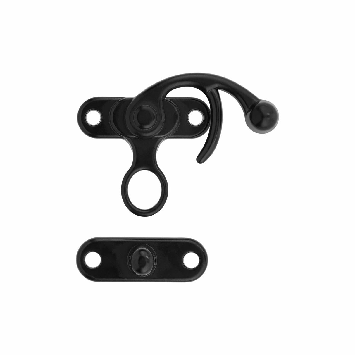 Ohio Travel Bag 1 3/4" Matte Black, Swing Lock Clasp, Zinc Alloy, #P-2127-MBLK P-2127-MBLK