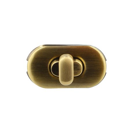 Ohio Travel Bag 1 3/8" Antique Brass, Turn Lock, Zinc Alloy, #P-2469-ANTB P-2469-ANTB