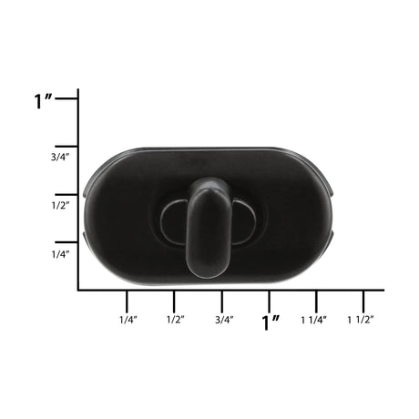 Ohio Travel Bag 1 3/8" Black, Turn Lock, Zinc Alloy, #P-2469-BLK P-2469-BLK